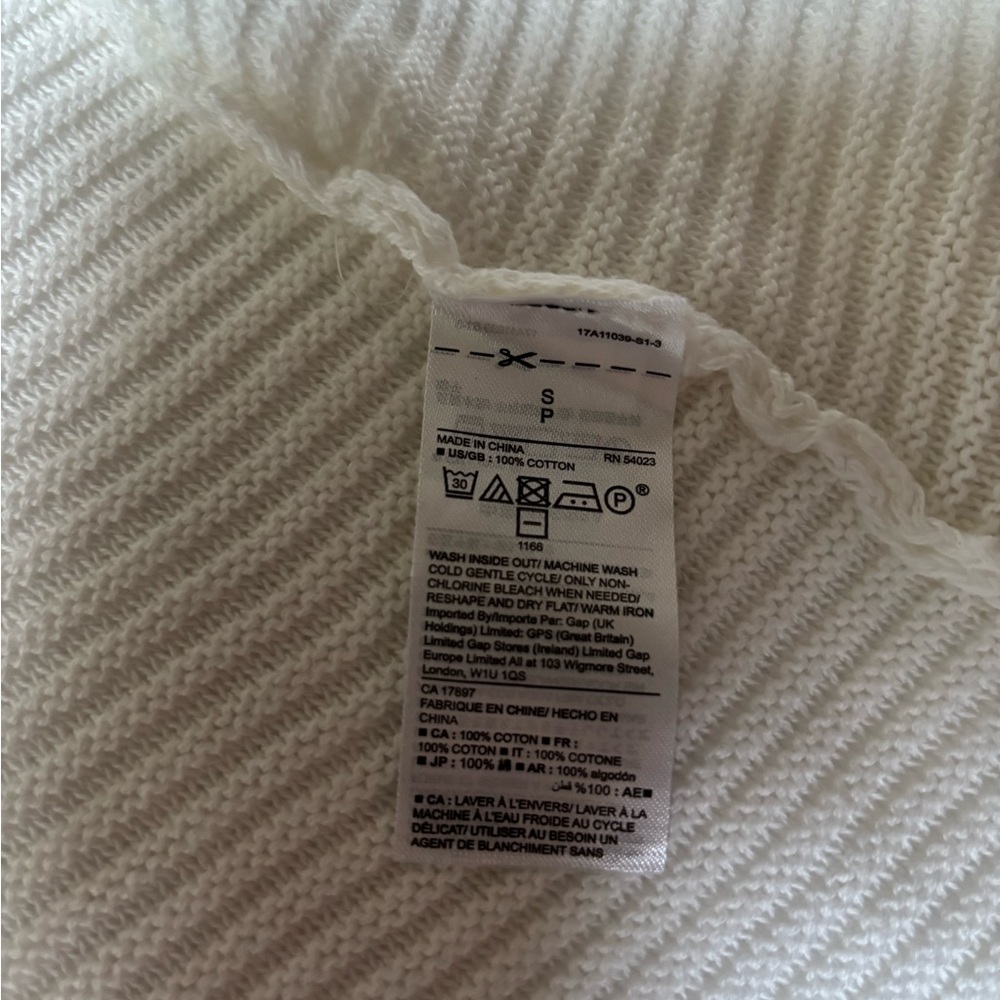 GAP Cream Ribbed Cardigan